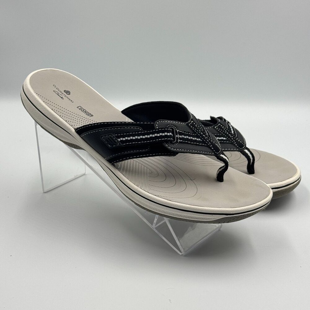 Clarks Cloudsteppers Brinkley Jazz Womens 9 Black Sandals